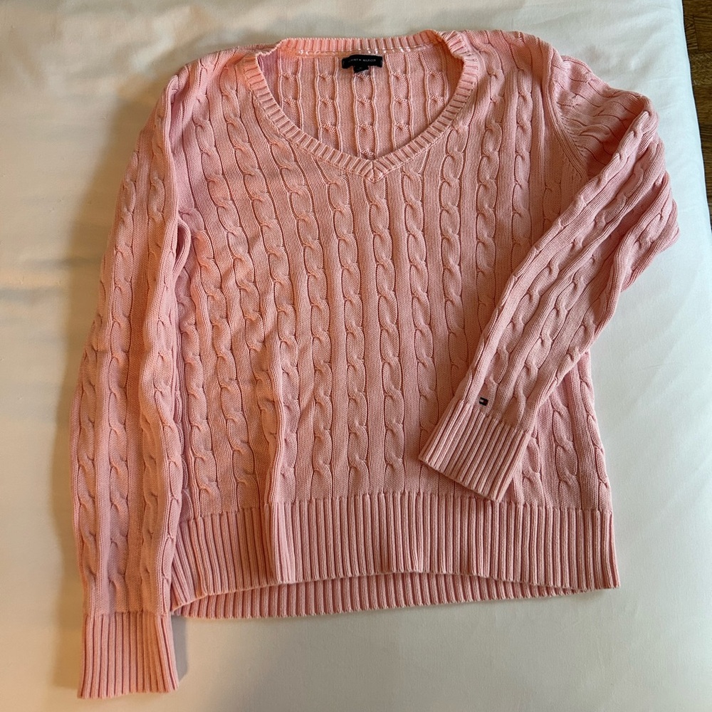Tommy Hilfiger v neck argyle sweater